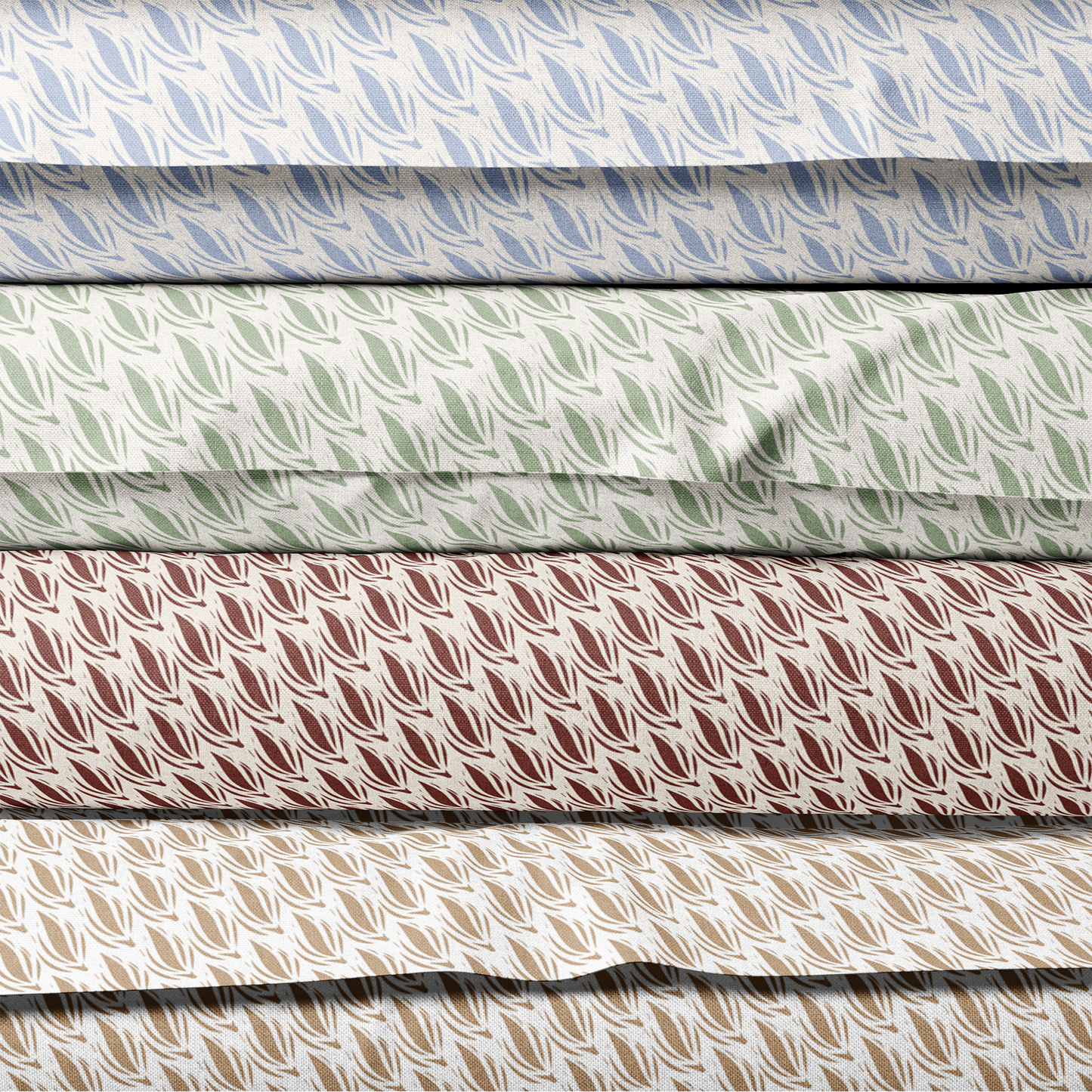 French Blue Patterned Lampshade in CACAO