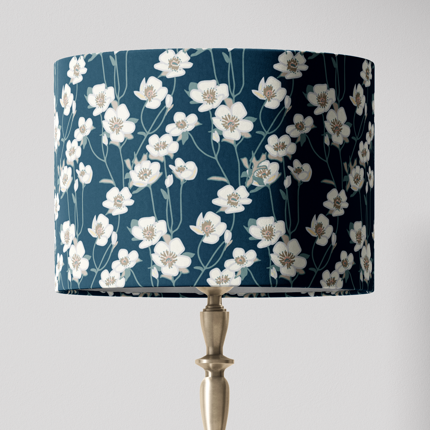 Blue Floral Lampshade in BUTTERCUP