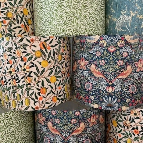 William Morris Lampshade in Willow Bough Fabric