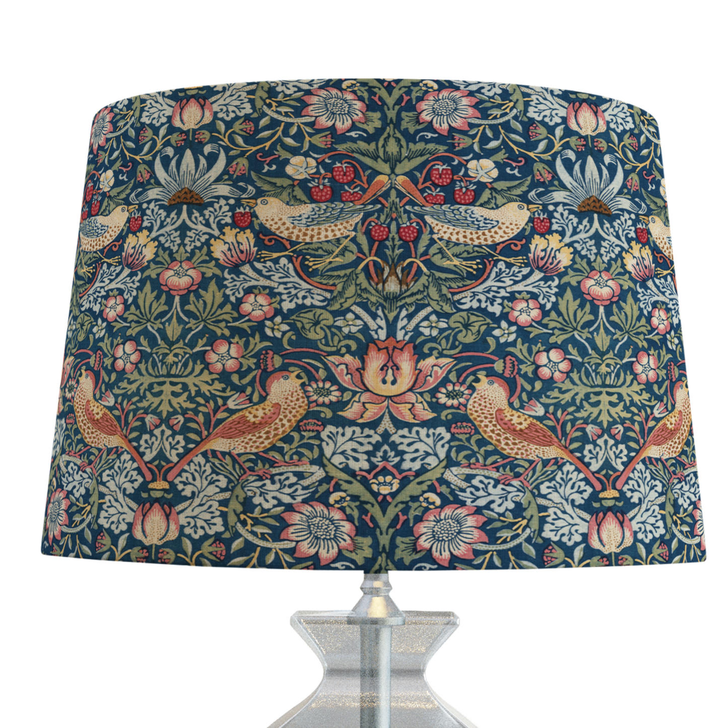 William Morris Lampshade in Strawberry Thief Fabric