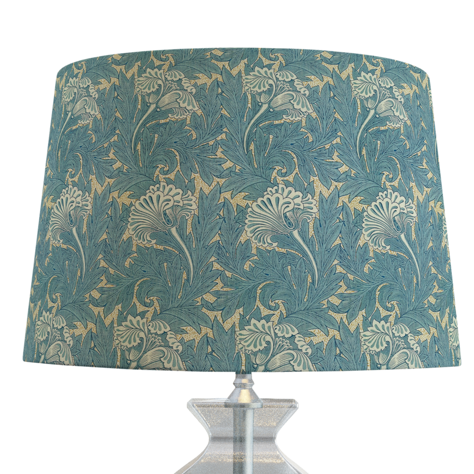William Morris Tulip Lampshade in Green Floral | Custom Lampshades