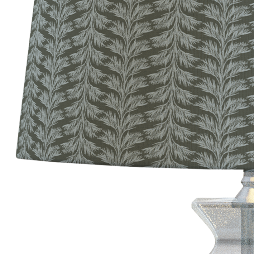 Sage Green Patterned Lampshade in SABAL STRIPE