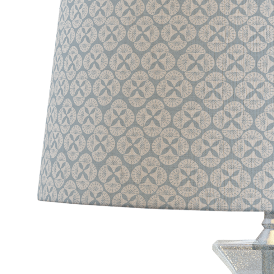 Sky Blue Patterned Lampshade in SEA STAR