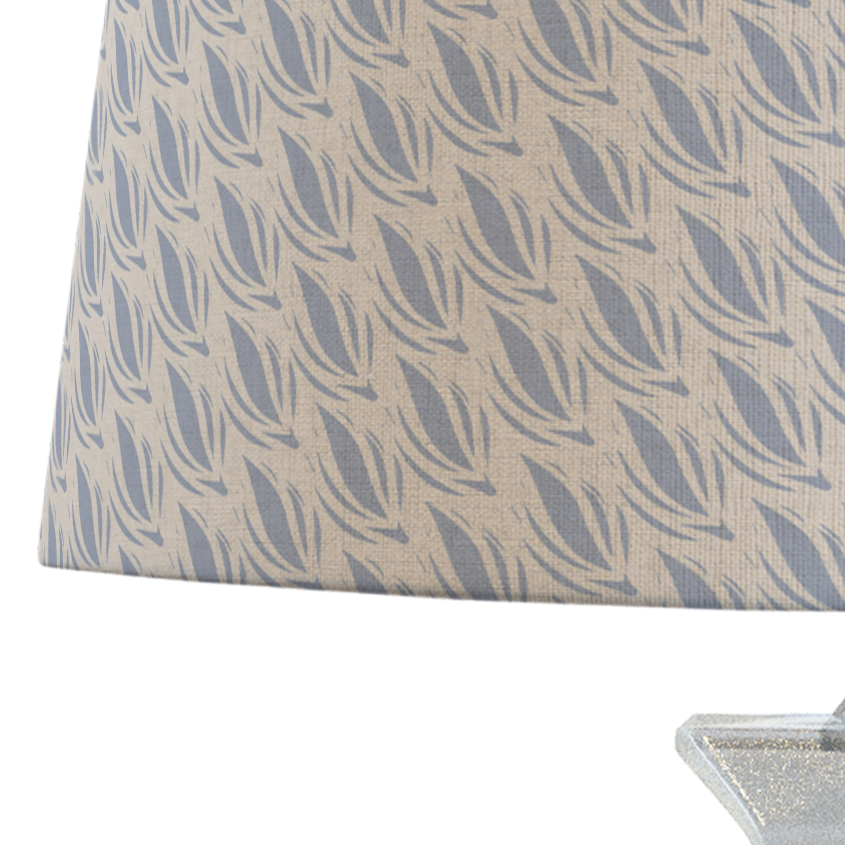 French Blue Patterned Lampshade in CACAO