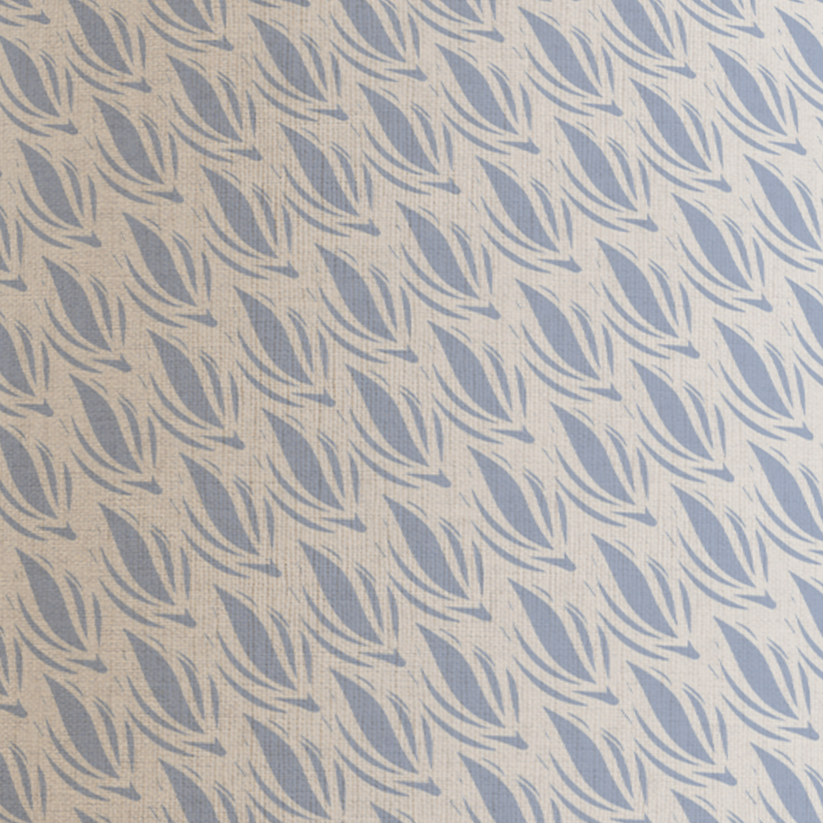 French Blue Patterned Lampshade in CACAO