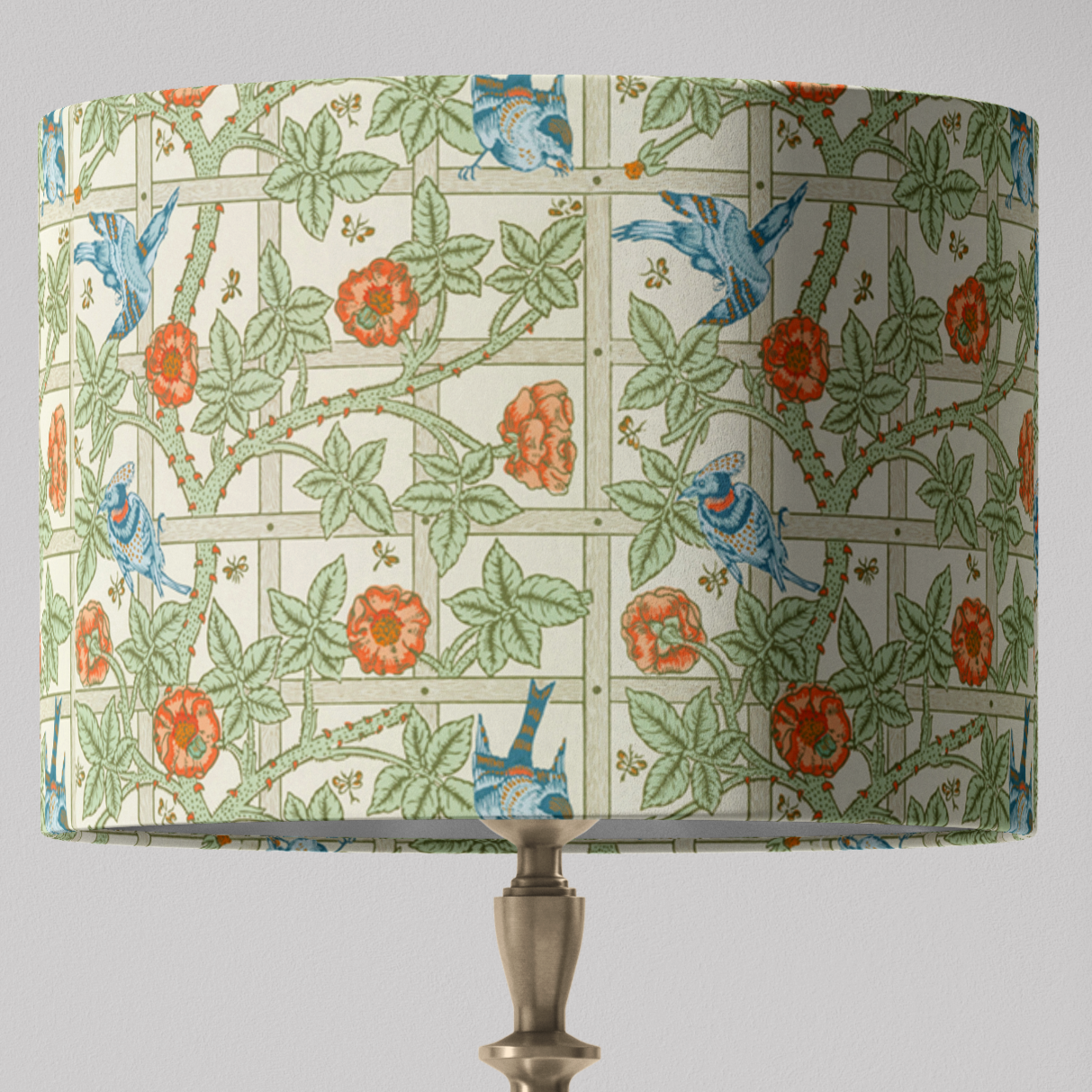 William Morris Lampshade in Trellis Fabric
