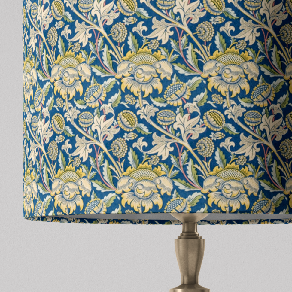 William Morris Lampshade in Sunflower Fabric