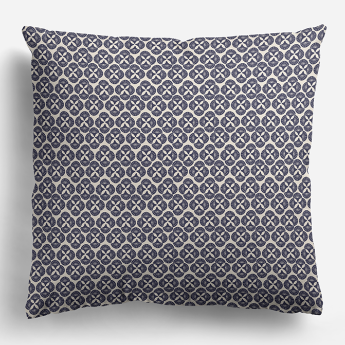 Designer Coastal Throw Pillow in SEA STAR Navy Blue Home Textiles