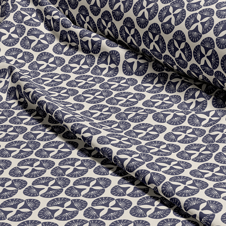 SEA STAR Fabric in Navy Blue