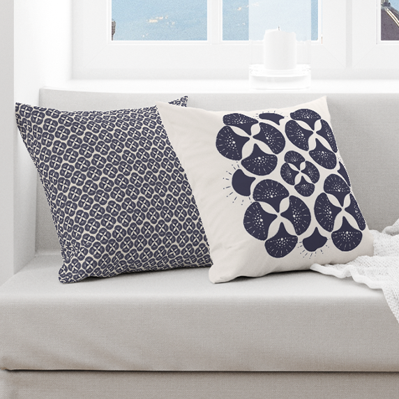 Throw Pillow Cover in SEA STAR Sky