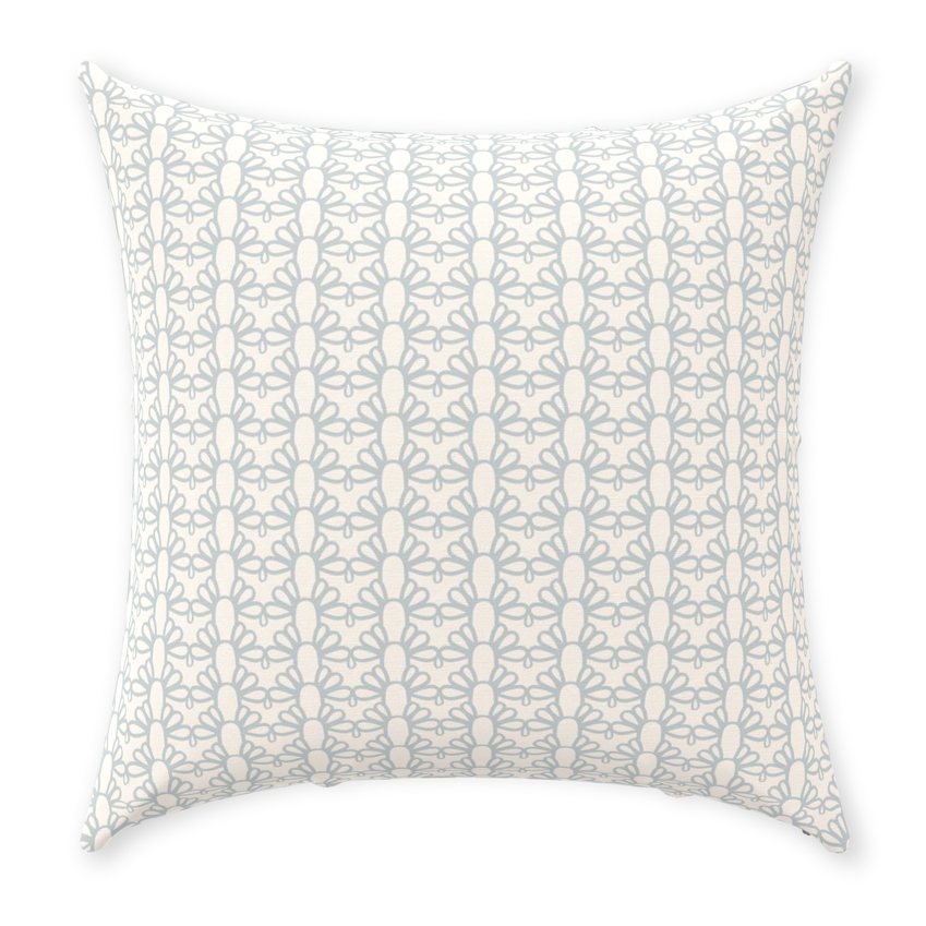 Throw Pillow Cover in FOUNTAIN ARCH Sea
