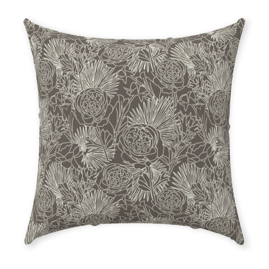 Throw Pillow Cover in PALMETTO ROSE Sand