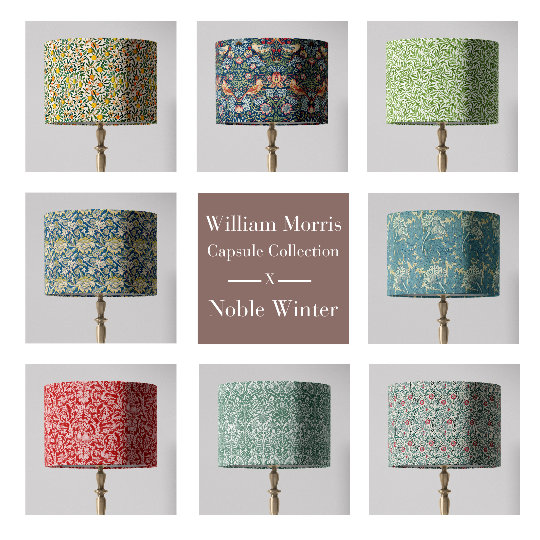 William Morris Lampshade in Marigold Fabric