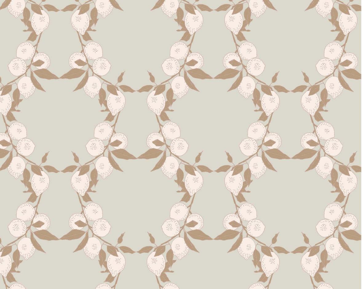 Citron Court Fabric - Limestone