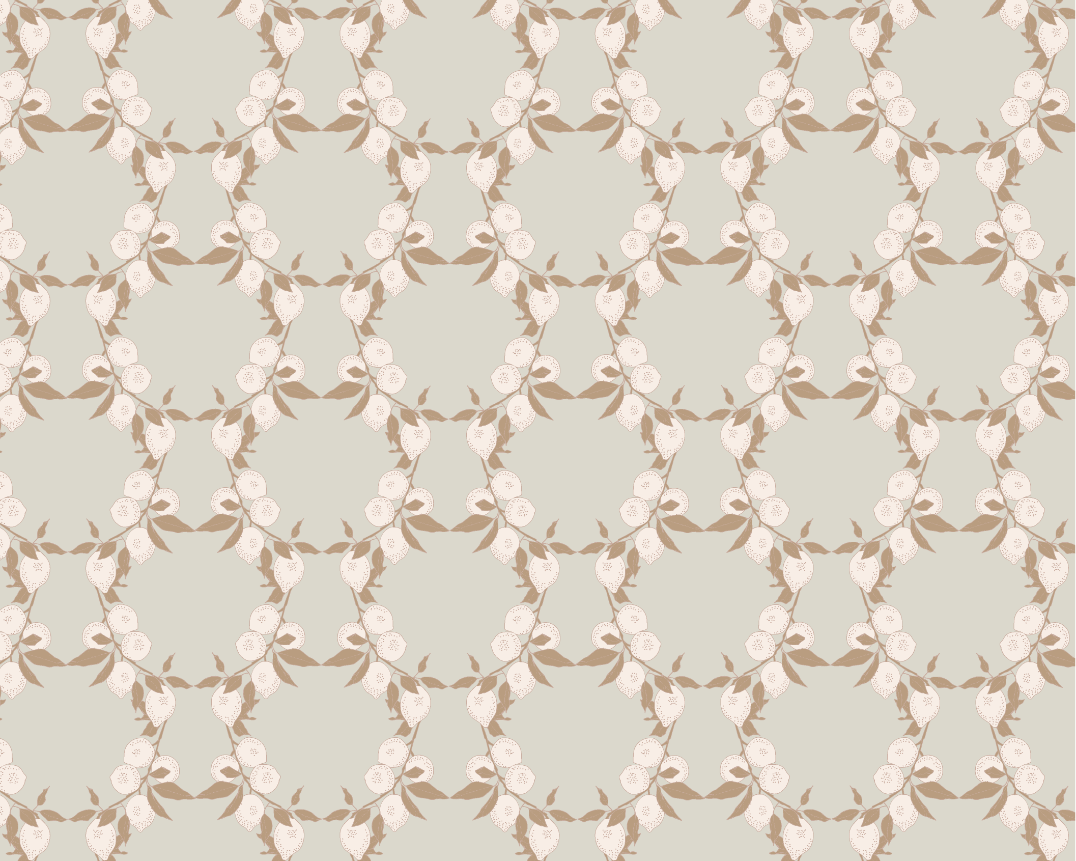 Citron Court Fabric - Limestone