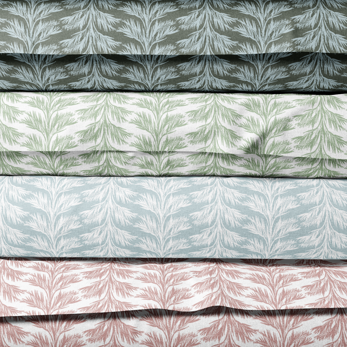 SABAL STRIPE Fabric in Olive Sky