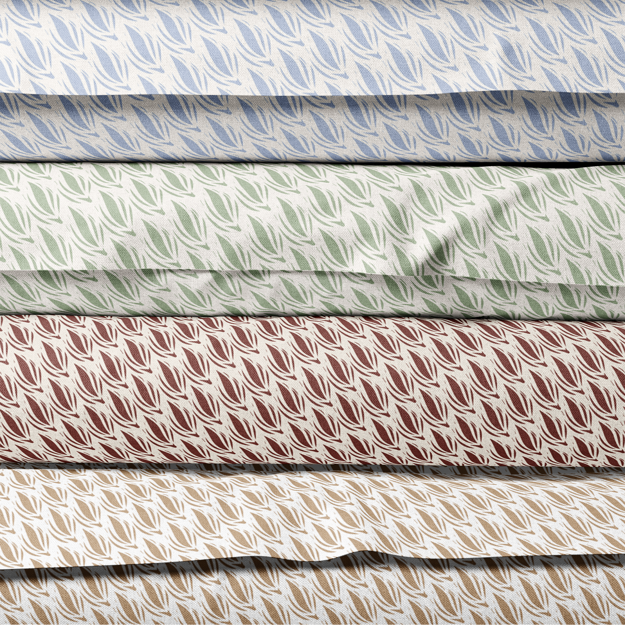 French Blue Patterned Lampshade in CACAO