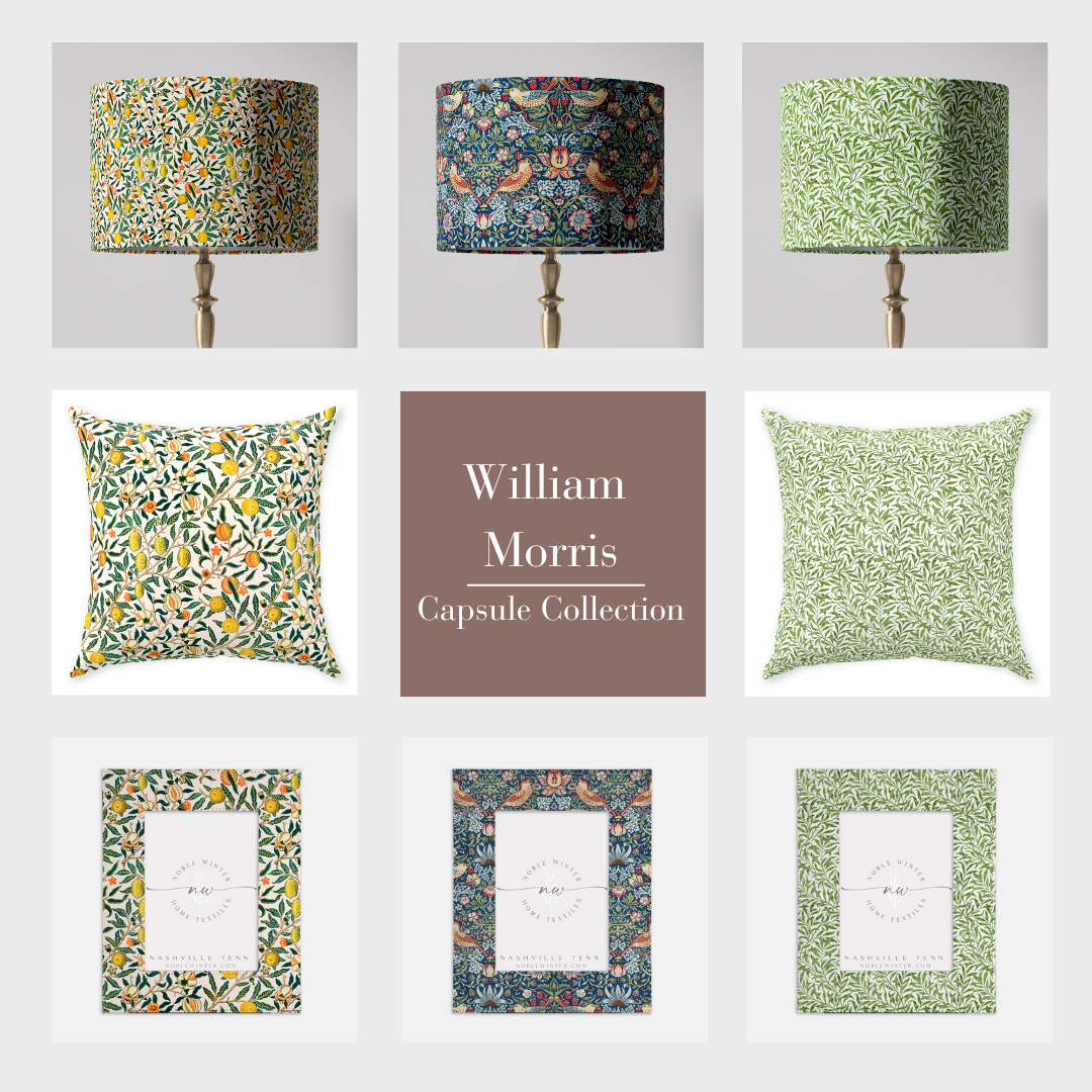 William Morris Throw Pillow in Tulip
