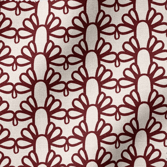 FOUNTAIN ARCH Fabric in Red
