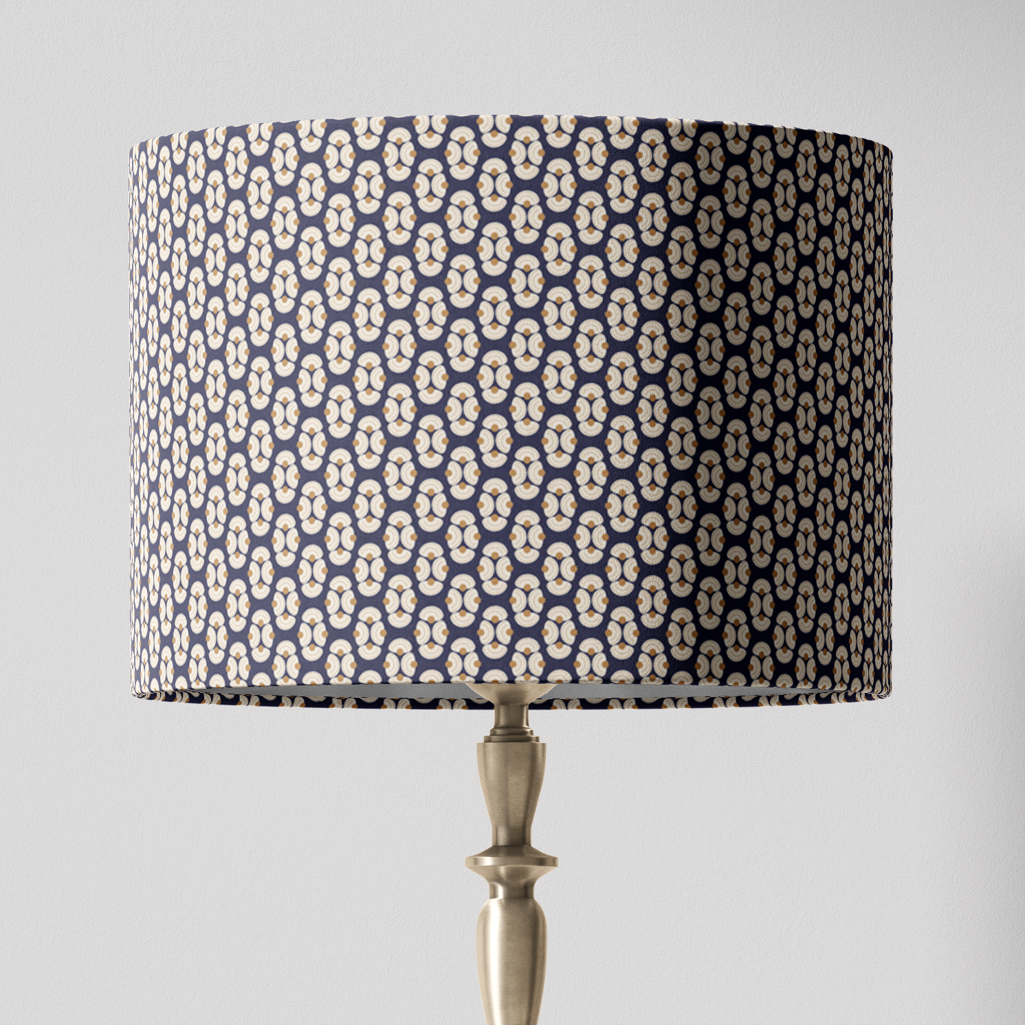 Navy Patterned Lampshade in ARMADA
