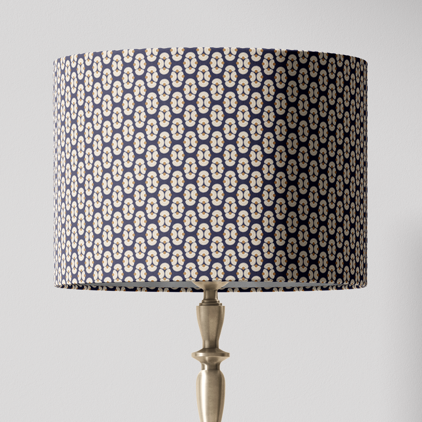 Navy Patterned Lampshade in ARMADA