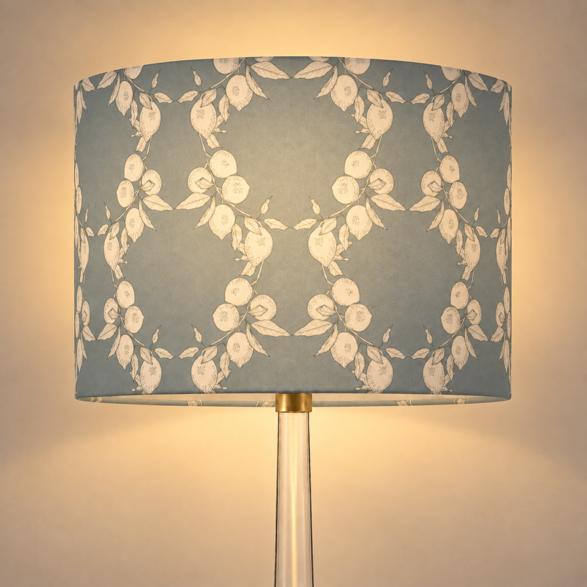 Citron Court Silhouette Lampshade in Blue Mist