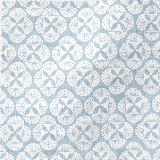 Sky Blue Patterned Lampshade in SEA STAR