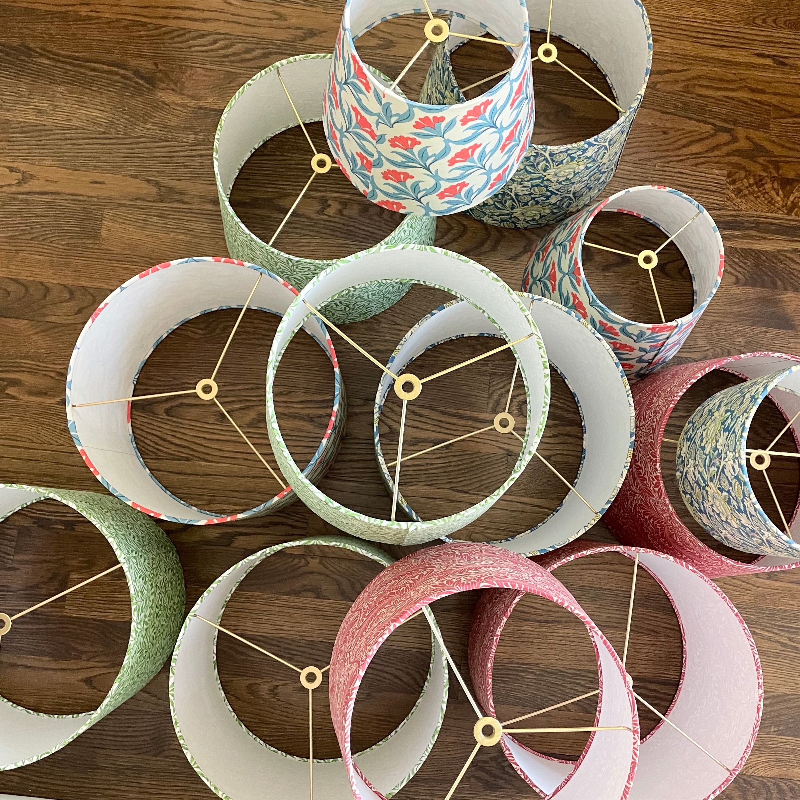 Blue Floral Patterned Lampshade in WESTPORT