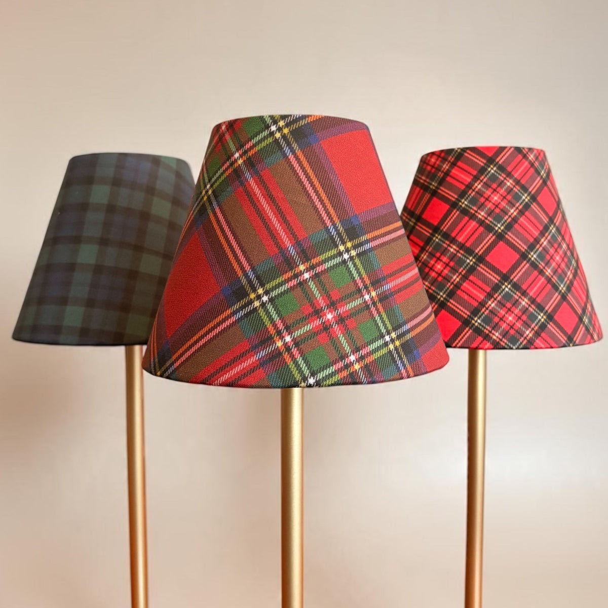 Christmas Plaid Shade Covers