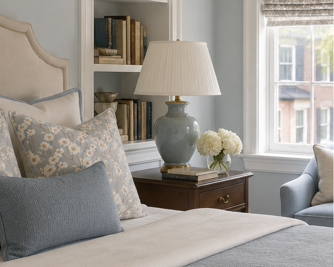 Primrose Fabric - Mist Blue