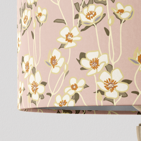 Pink Floral Lampshade in BUTTERCUP