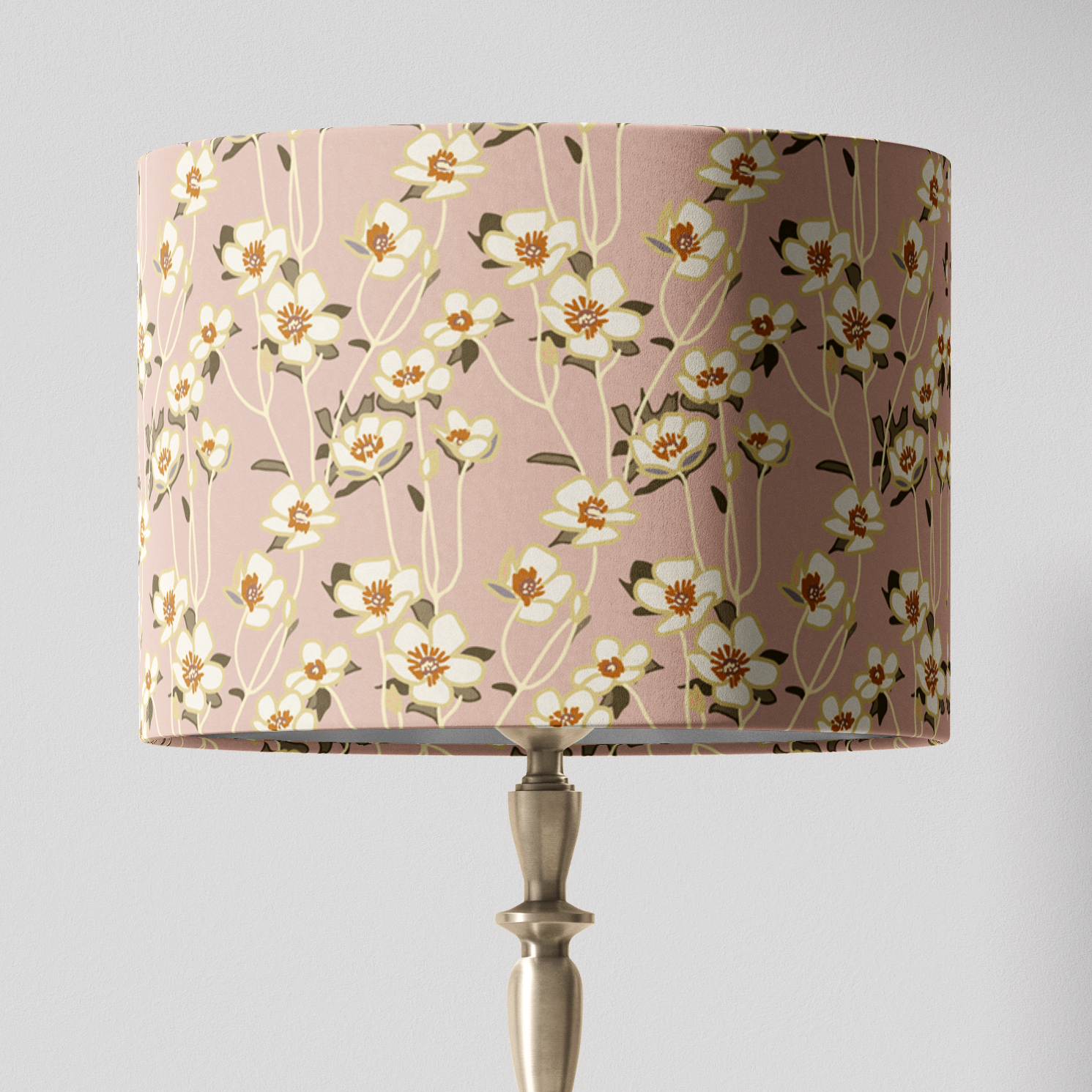 Pink Floral Lampshade in BUTTERCUP