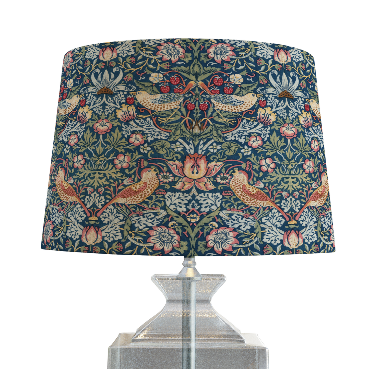 William Morris Lampshade in Strawberry Thief Fabric