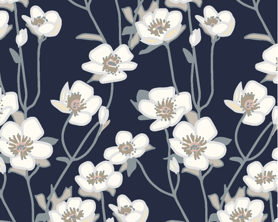 Primrose Fabric - Midnight