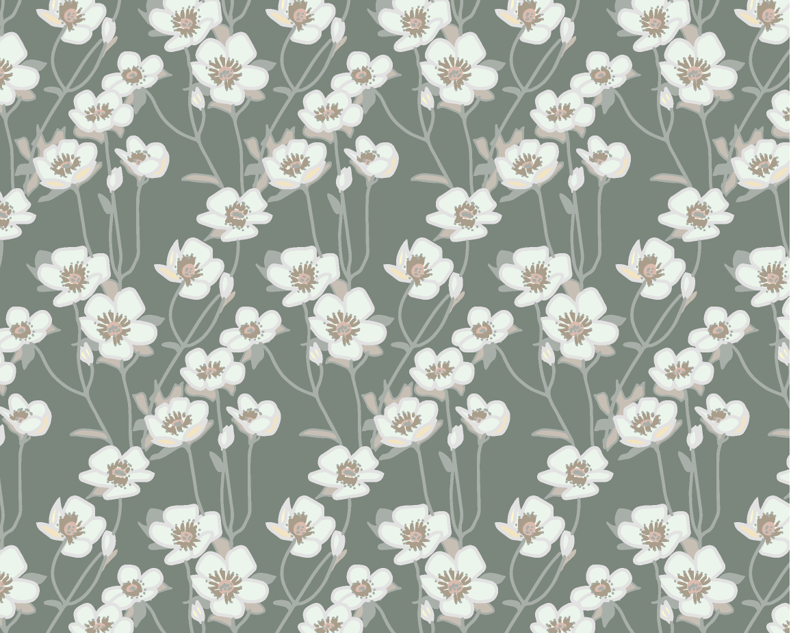 Primrose Fabric - Moss