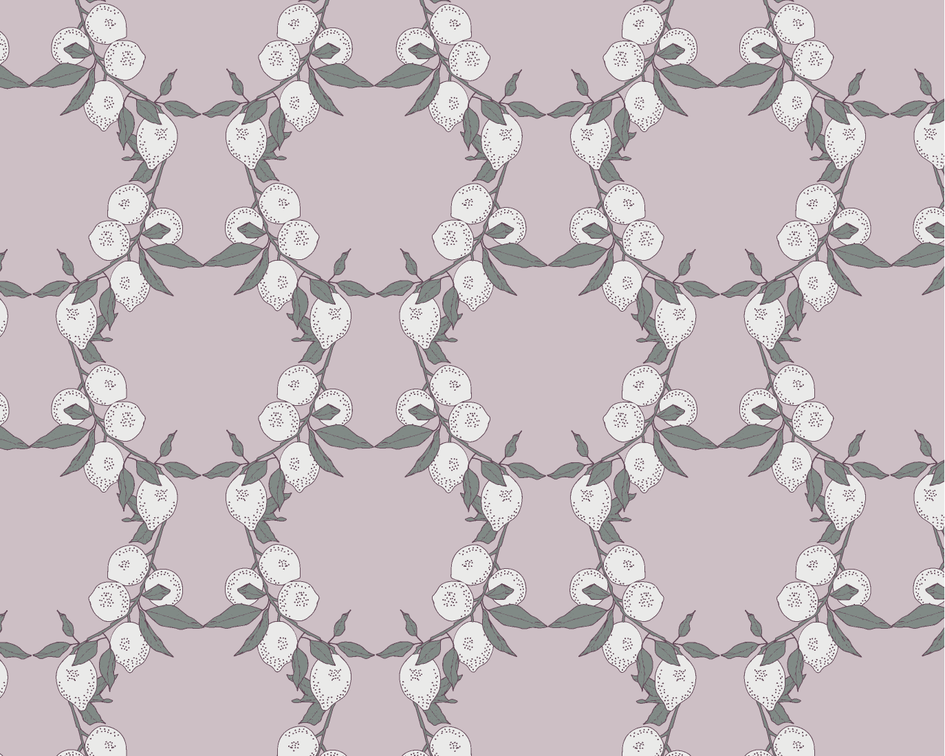 Citron Court Fabric - Thistle