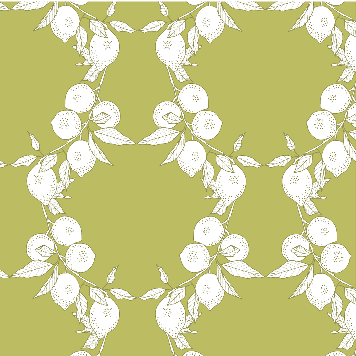 Fabric Swatch - Citron Court Silhouette