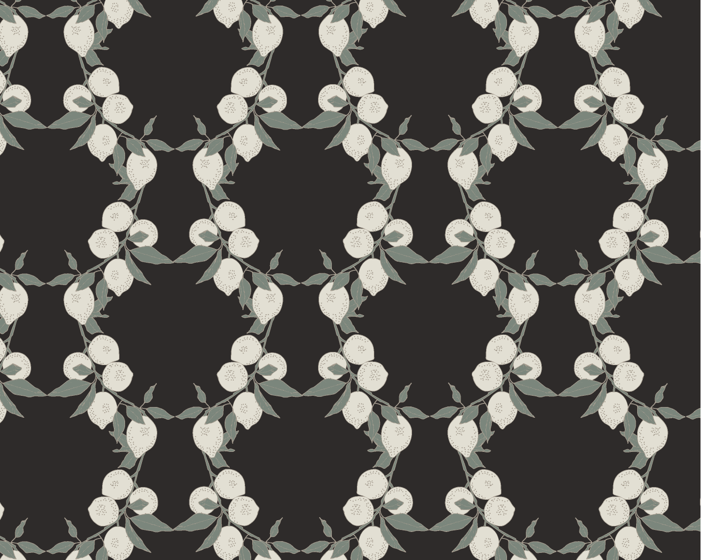 Citron Court Fabric - Iron Gate