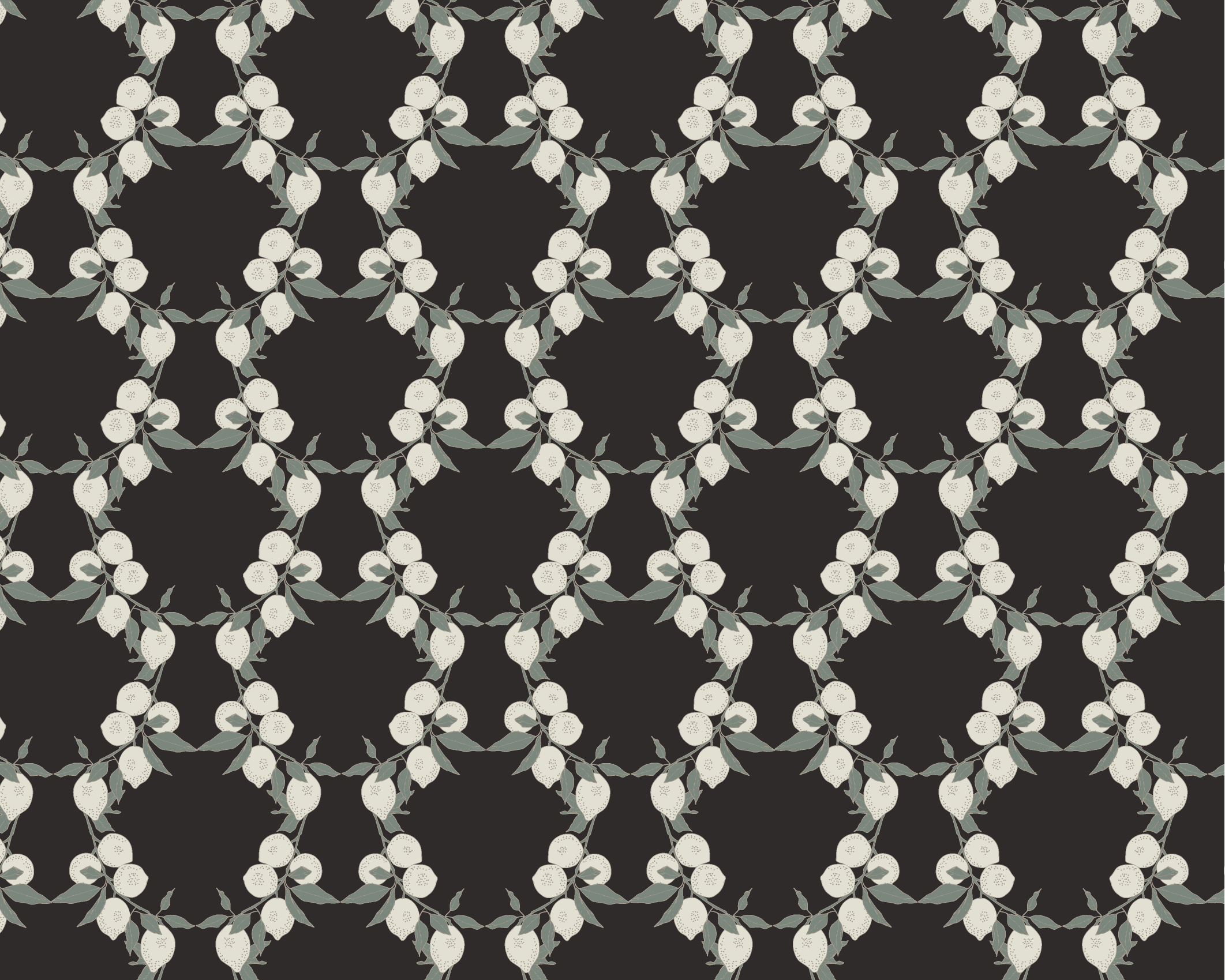 Citron Court Fabric - Iron Gate