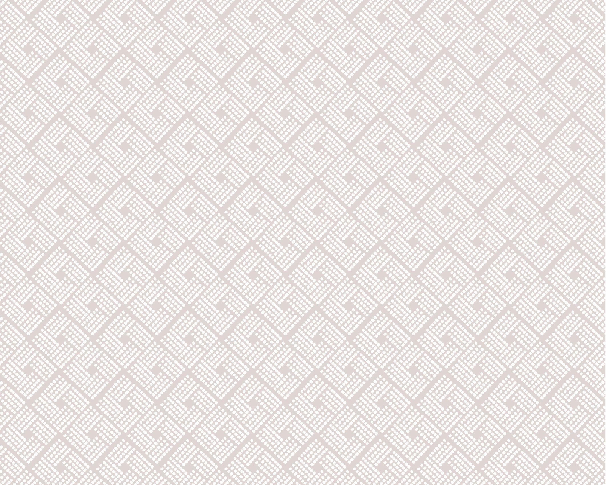 A close-up of a light beige and white woven fabric with a repeating geometric diamond pattern.