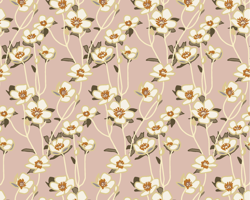Primrose Fabric - Antique Rose