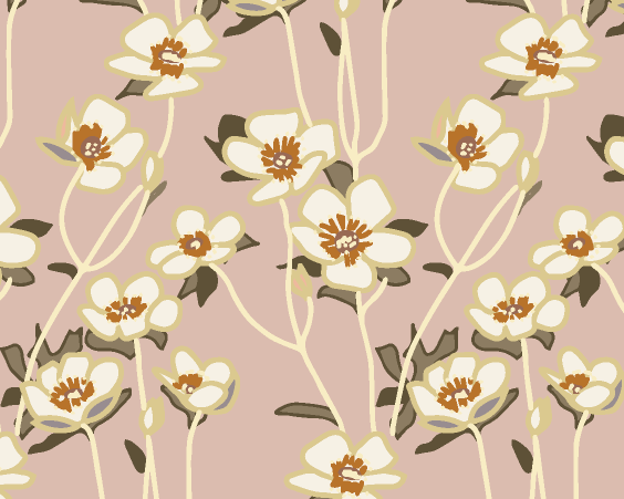 Primrose Fabric - Antique Rose