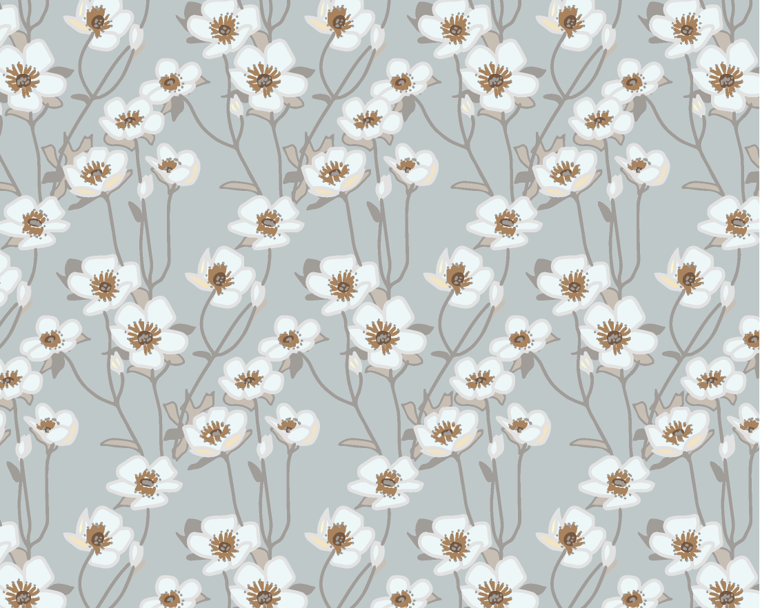 Primrose Fabric - Mist Blue
