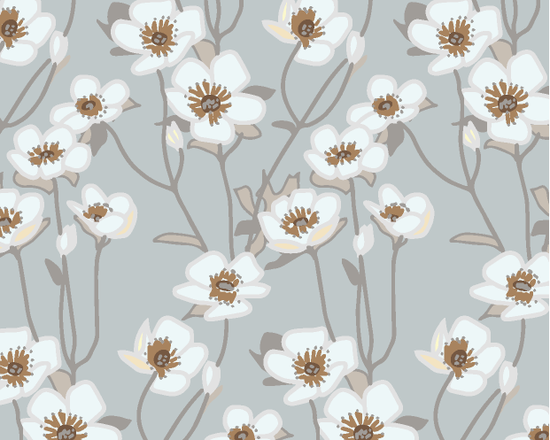 Primrose Fabric - Mist Blue