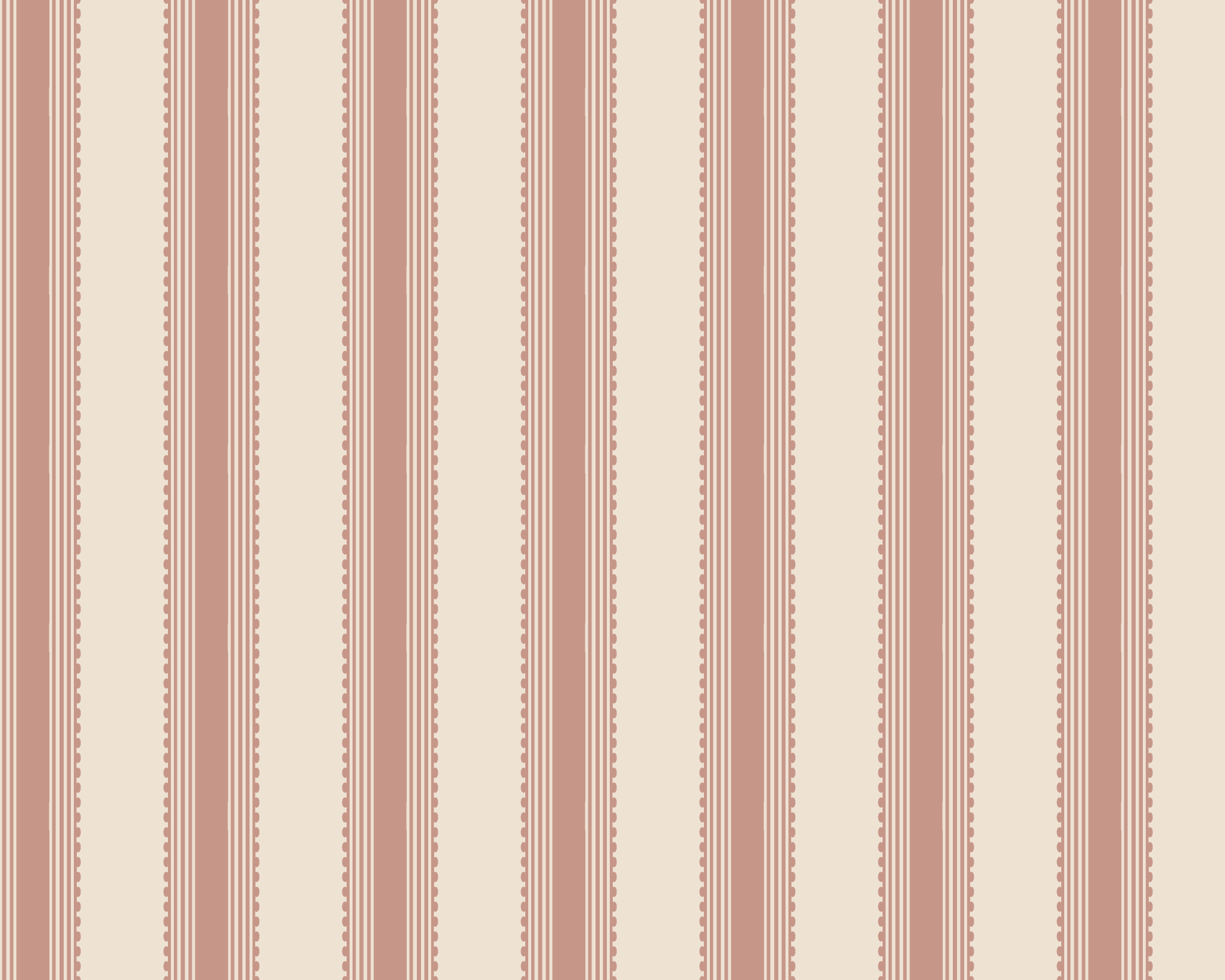 Terrace Stripe Fabric - Antique Rose