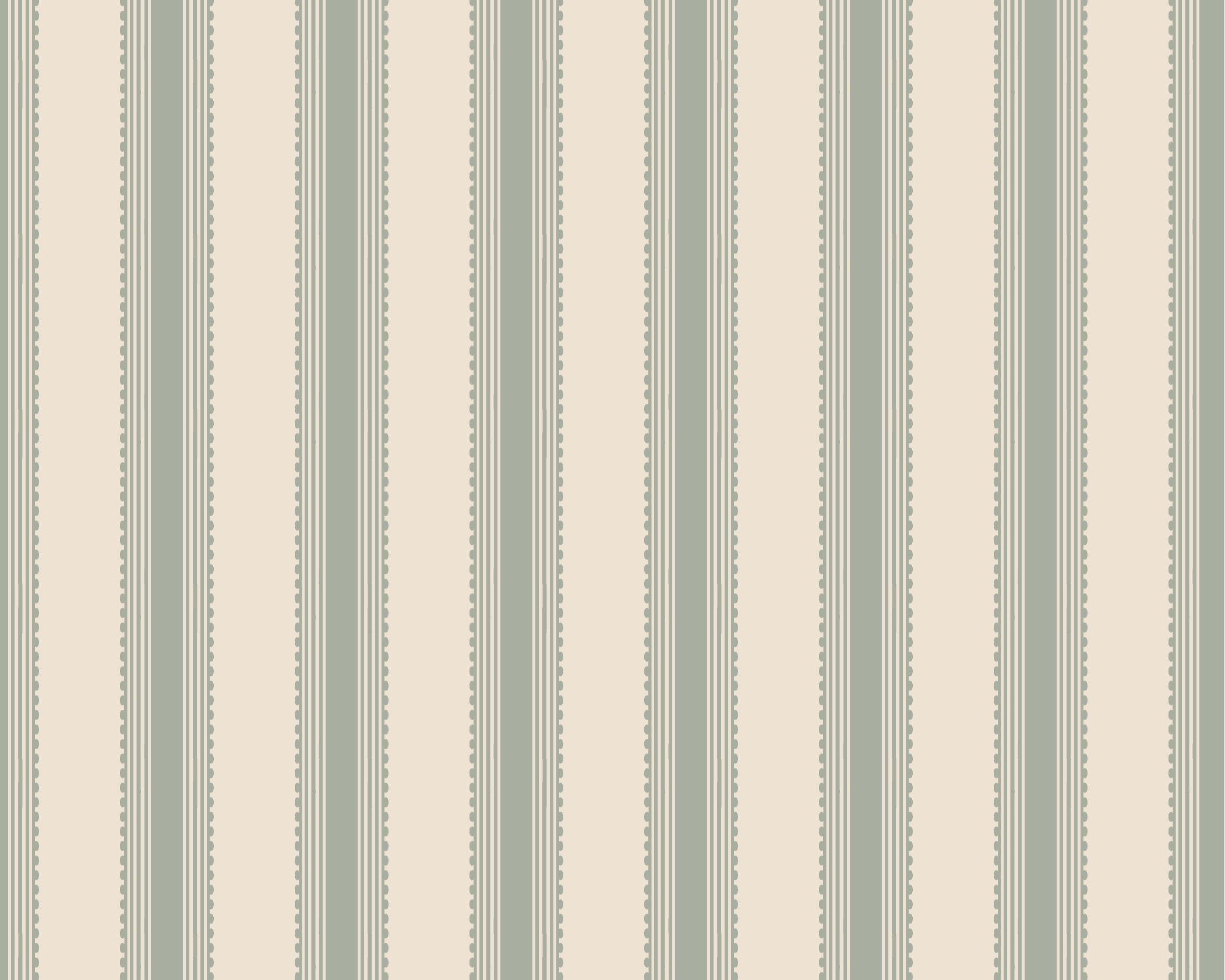Terrace Stripe Fabric - Lichen Green