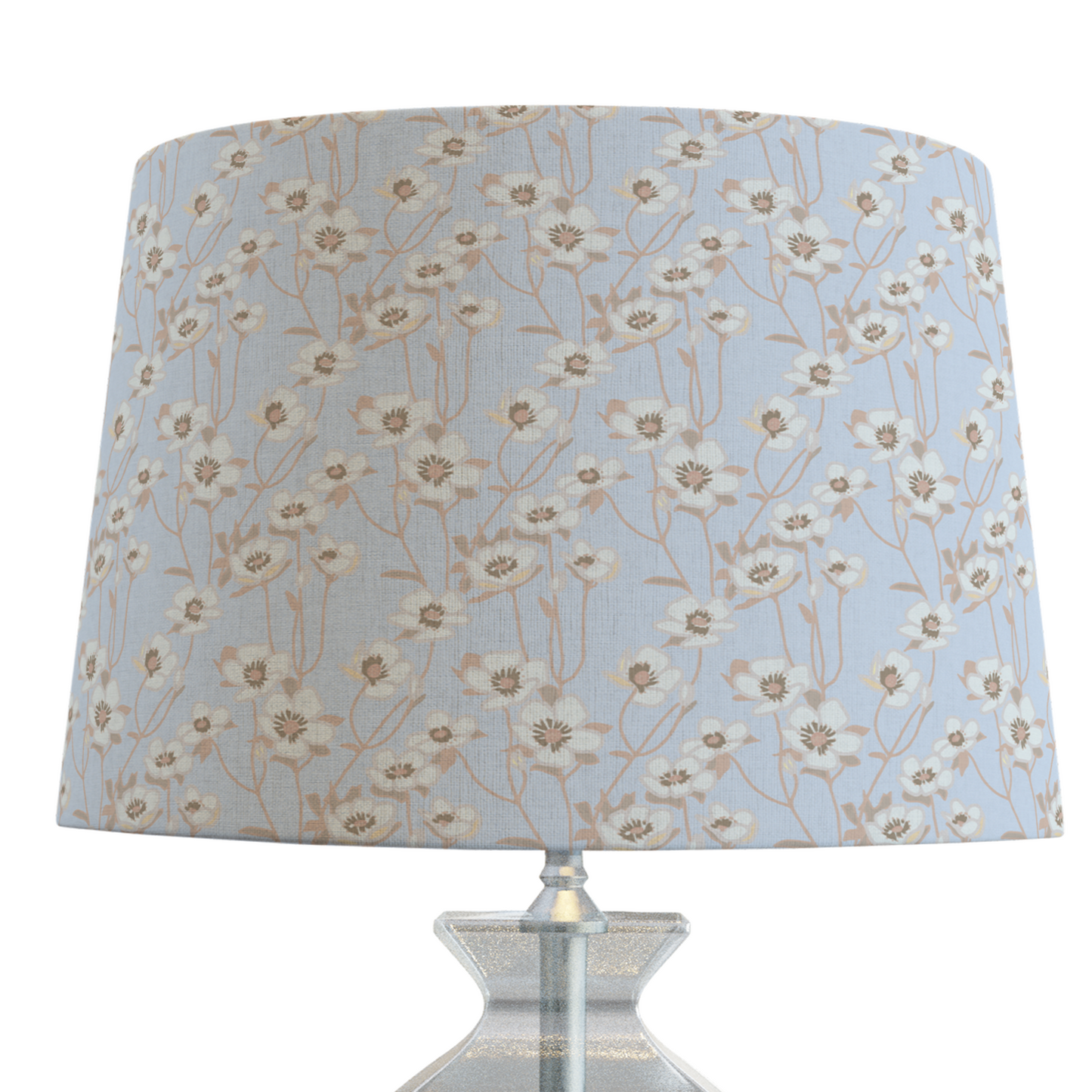 Light Blue Floral Lampshade in BUTTERCUP