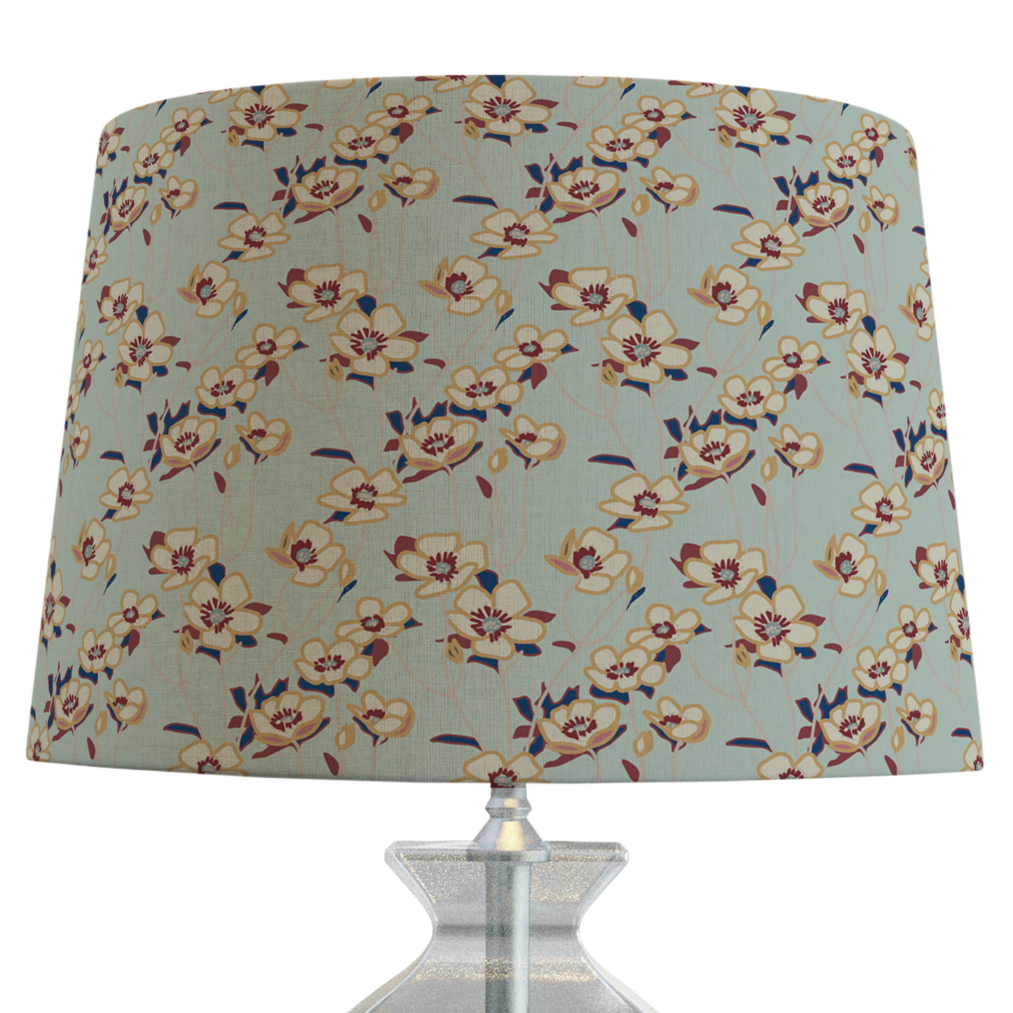 Colonial Green Floral Lampshade in BUTTERCUP