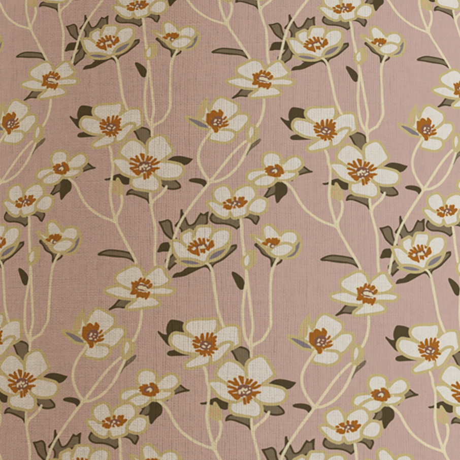 Pink Floral Lampshade in BUTTERCUP