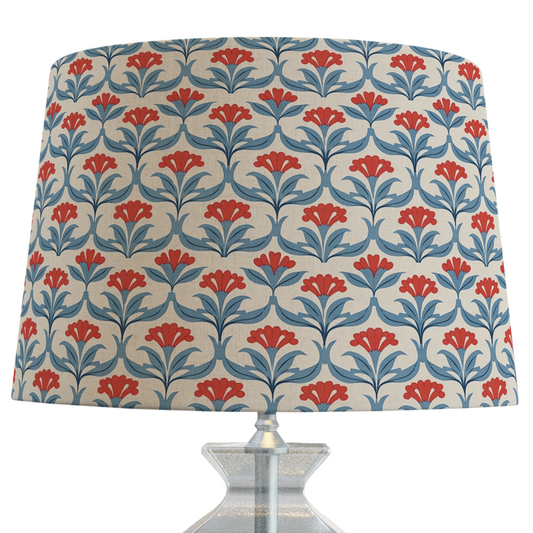 Blue Floral Patterned Lampshade in WESTPORT